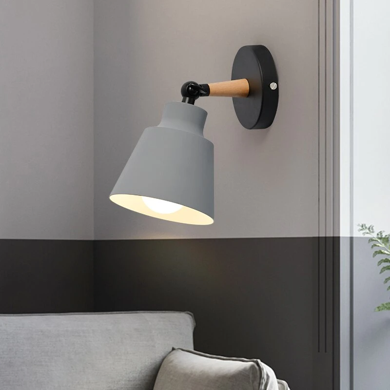 Hjemix | RoyaleGlow Sleek Modern Wood Wall Lamp - Moderne Hjemmelys