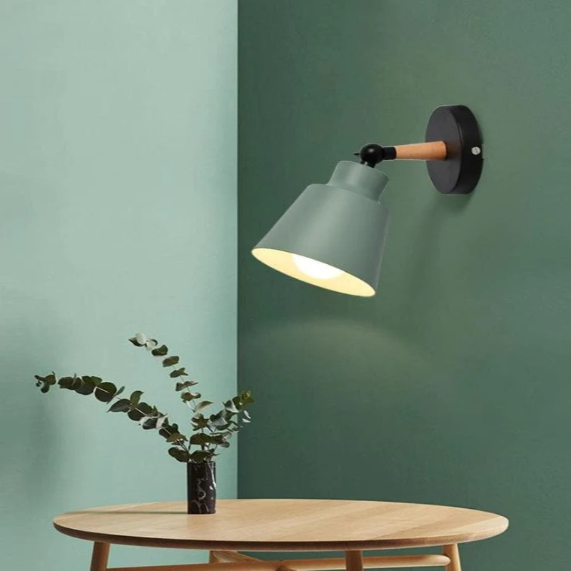 Hjemix | RoyaleGlow Sleek Modern Wood Wall Lamp - Moderne Hjemmelys