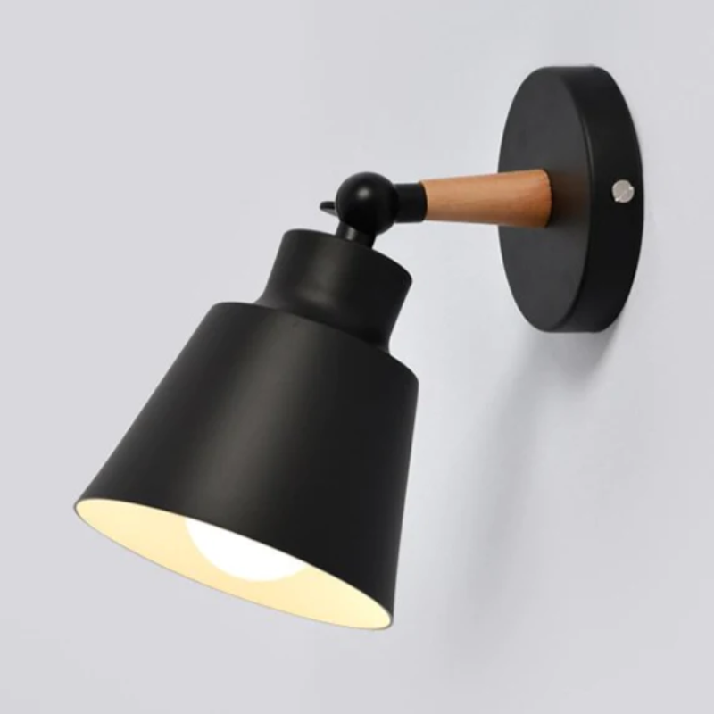 Hjemix | RoyaleGlow Sleek Modern Wood Wall Lamp - Moderne Hjemmelys
