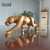 Hjemix | Moderne Harpiks Geometrisk Svart Panther Skulptur