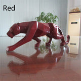 Hjemix | Moderne Harpiks Geometrisk Svart Panther Skulptur