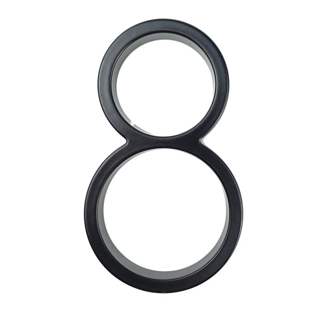 Hjemix | Royelux Moderne Husnumre - Rustfritt Sinklegering, Svart Finish, 5" Høy