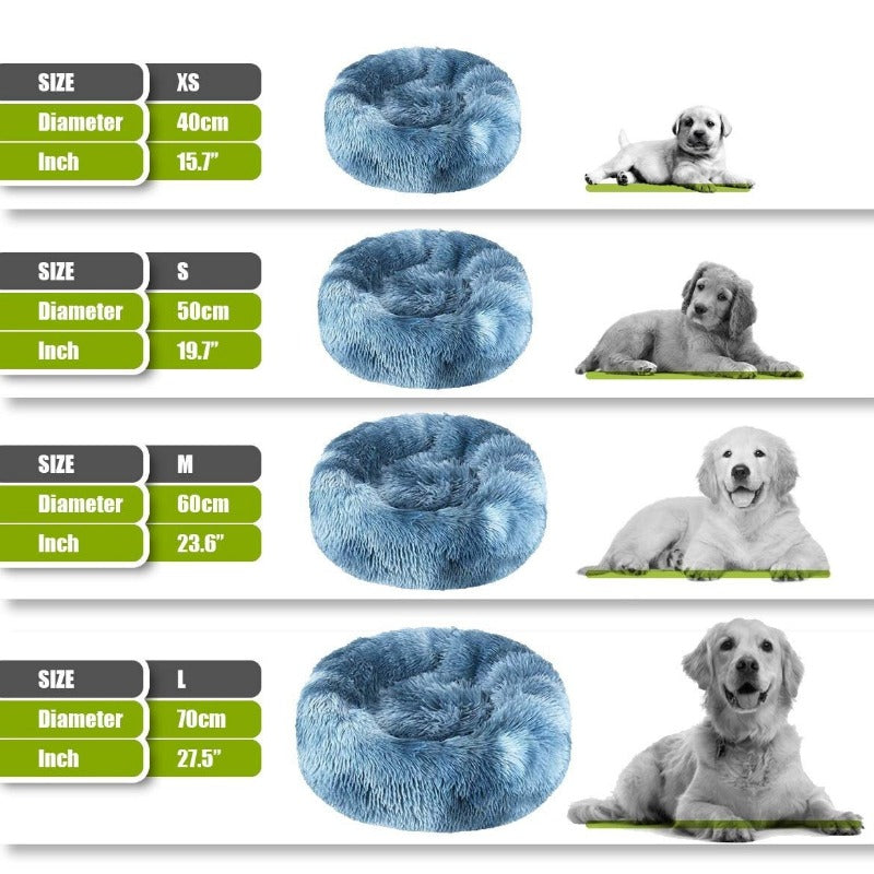 Hjemix | Beef Rainbow Ekstra Plysj Beroligende Donut Hundesenger