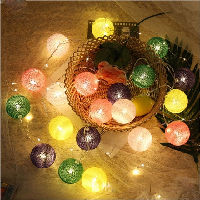 Hjemix | LED Bomull Ball Lysstyrker