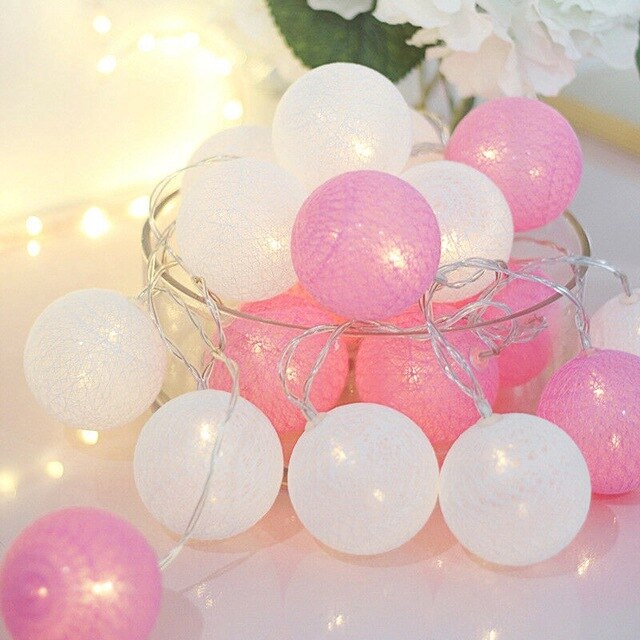 Hjemix | LED Bomull Ball Lysstyrker