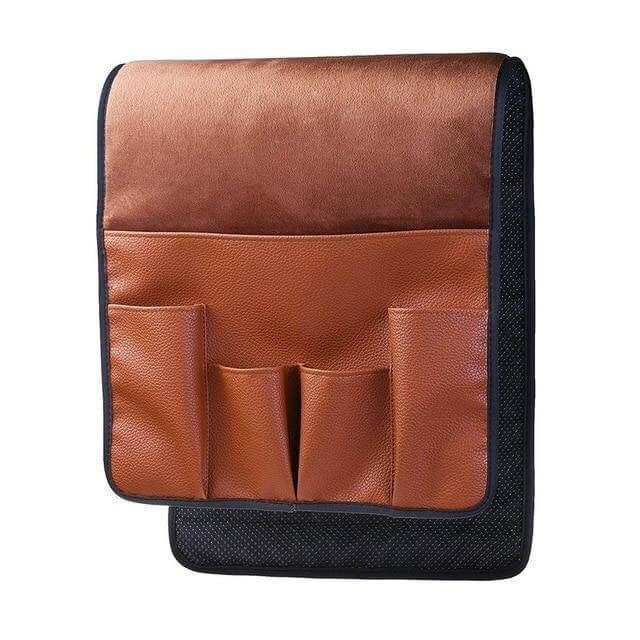 Hjemix | Non-slip 5 lomme lær armlene stol organiser