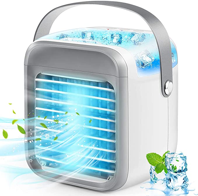 Hjemix | Mini luftkjøler med rask ventilasjon, USB-oppladbar