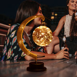 Hjemix | Rayvia Lunar Lampe - Halvmåne LED Lys med Glasskuppel for Koselig Atmosfære