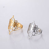 Hjemix | Buddha Vintage Lotus Ring for kvinner
