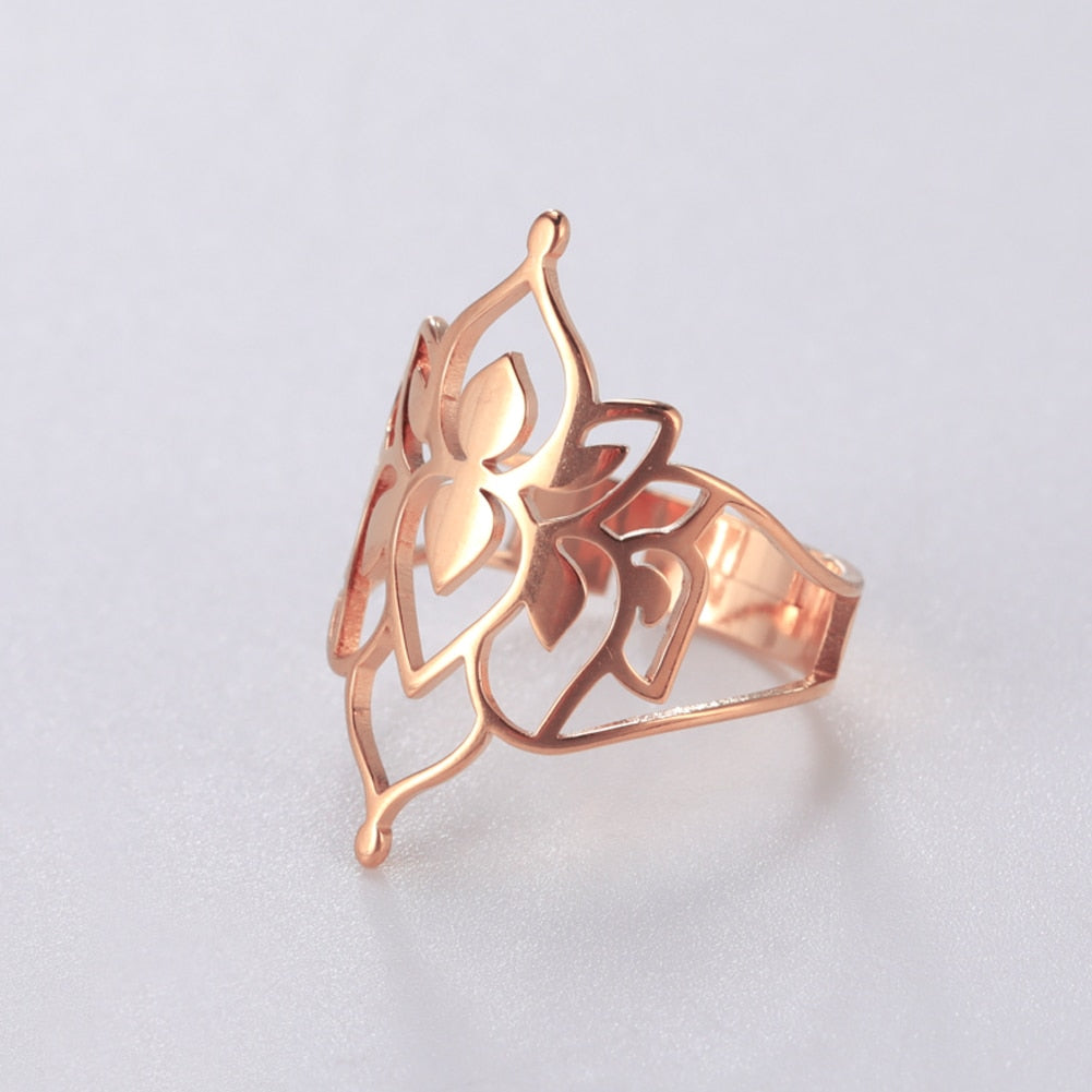 Hjemix | Buddha Vintage Lotus Ring for kvinner