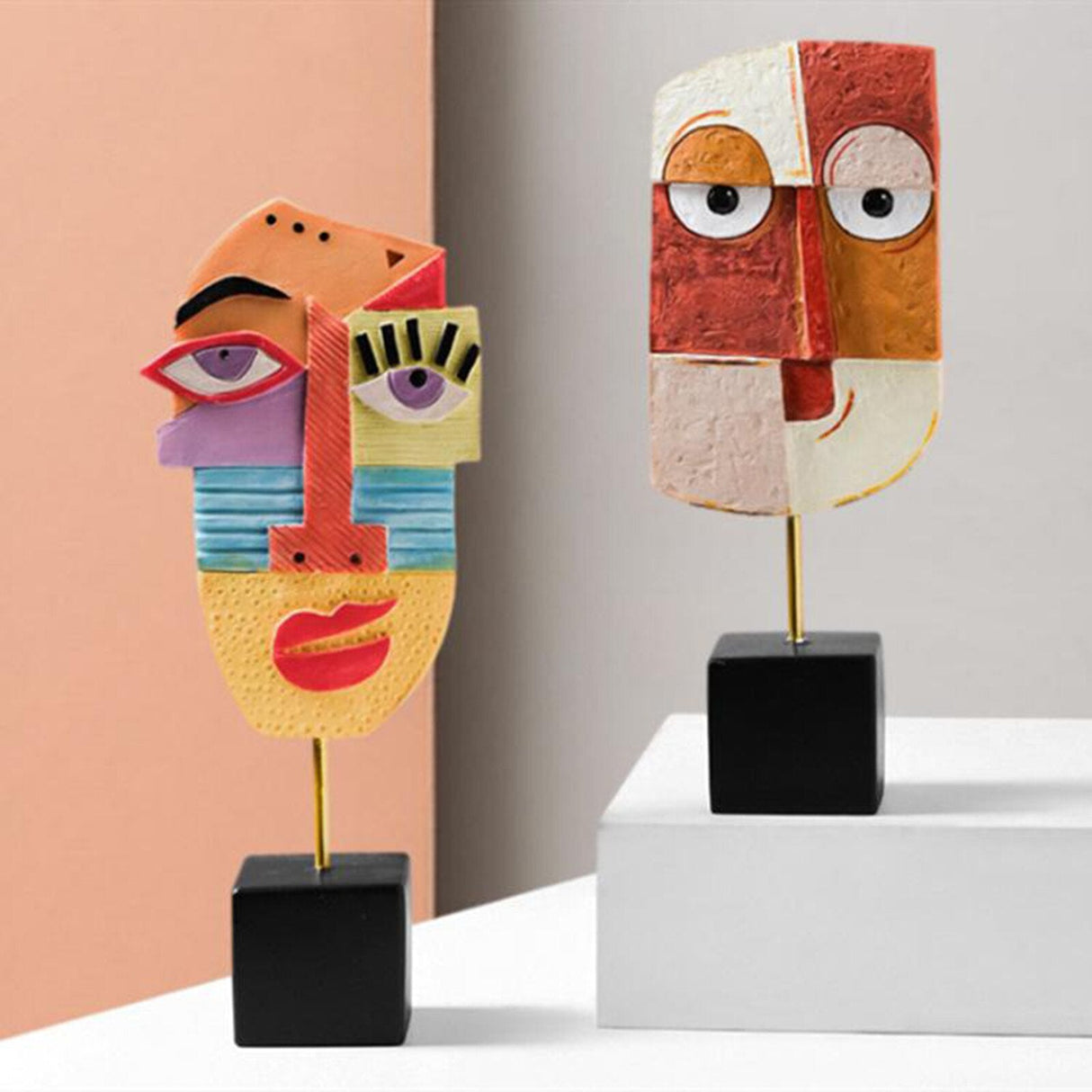 Hjemix | Abstrakt Pop Art Ansikt Hjem Skulptur