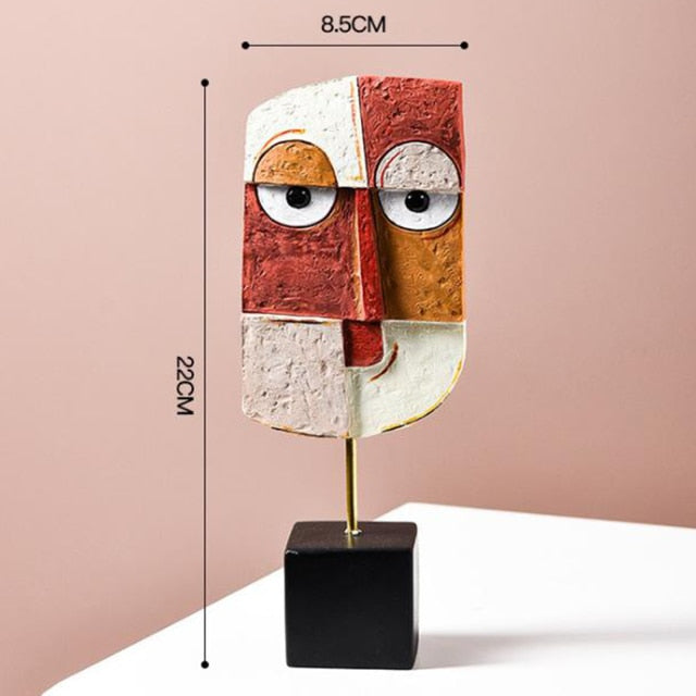 Hjemix | Abstrakt Pop Art Ansikt Hjem Skulptur
