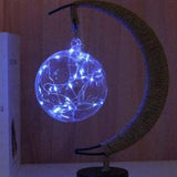 Hjemix | Rayvia Lunar Lampe - Halvmåne LED Lys med Glasskuppel for Koselig Atmosfære