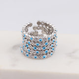 Hjemix | Bohemian Regnbue Bølger Øye Rhinstein Fylte Gullringer