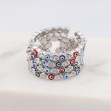 Hjemix | Bohemian Regnbue Bølger Øye Rhinstein Fylte Gullringer