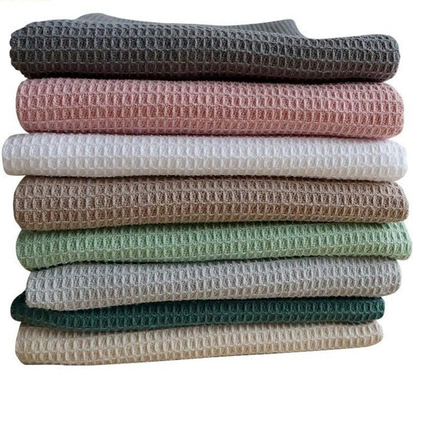 Hjemix | Vaffelstoff Bomulls Kjøkkenhåndkle Sett (Sett med 2)