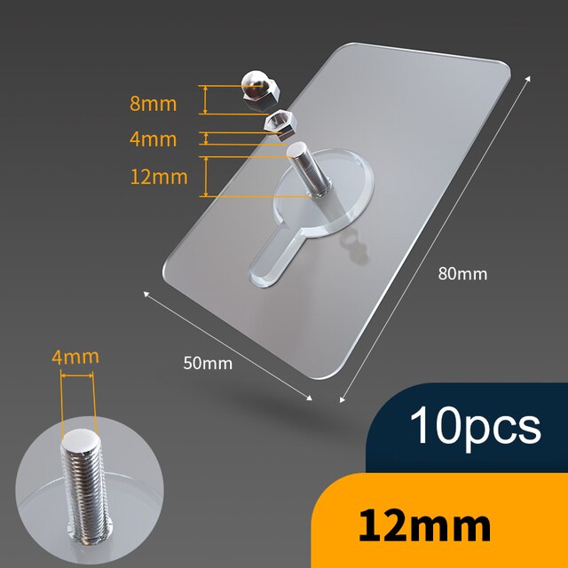 Hjemix | 10 stk tungduty punch-frie transparente klistre kroker
