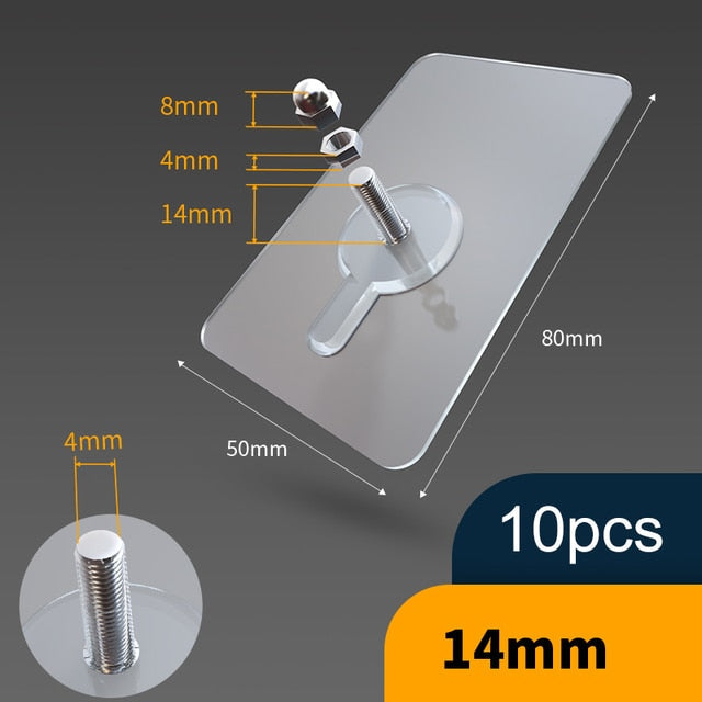 Hjemix | 10 stk tungduty punch-frie transparente klistre kroker