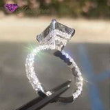 Hjemix | Luksus Motedesign Roségull Fylling Innlagt Zircon Krystall Bryllupsringer