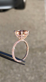 Hjemix | Luksus Motedesign Roségull Fylling Innlagt Zircon Krystall Bryllupsringer