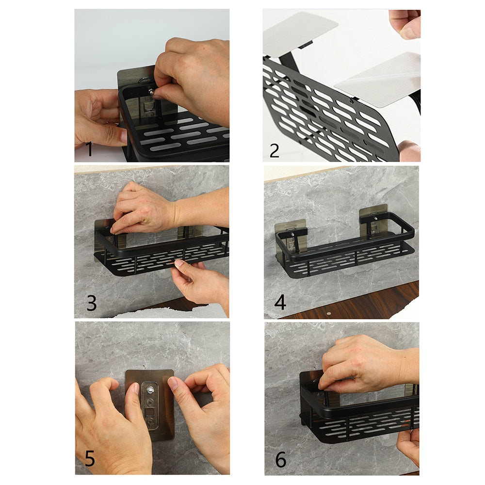 Hjemix | Metall Sugkop Stativ til Bad