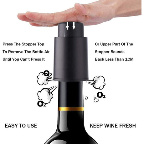 Hjemix | Reusable Vacuum Wine Bottle Stopper