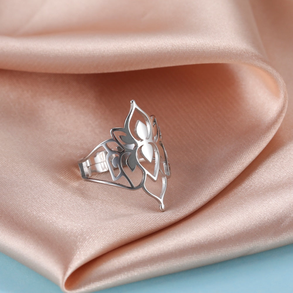 Hjemix | Buddha Vintage Lotus Ring for kvinner