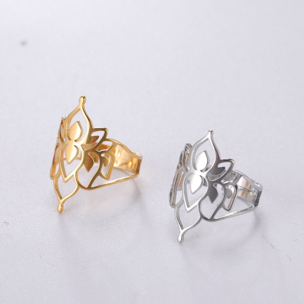 Hjemix | Buddha Vintage Lotus Ring for kvinner