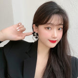 Hjemix | Koreansk Temperament Retro Rhinestone Sløyfe Klipp Øredobber