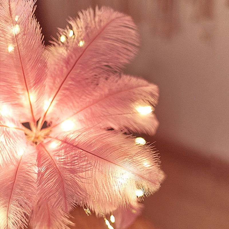 Hjemix | Fjær Palm Kreativ Bordlampe