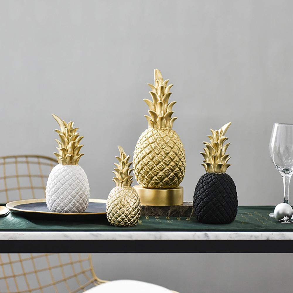 Hjemix | PineLux Glitrende Ananas Dekorativ Figur | Moderne Design | Tilgjengelig i 3 Farger & Størrelser