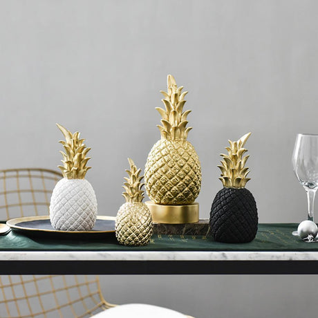 Hjemix | PineLux Glitrende Ananas Dekorativ Figur | Moderne Design | Tilgjengelig i 3 Farger & Størrelser