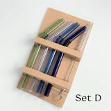 Hjemix | Glass sugerør - Sett med 4