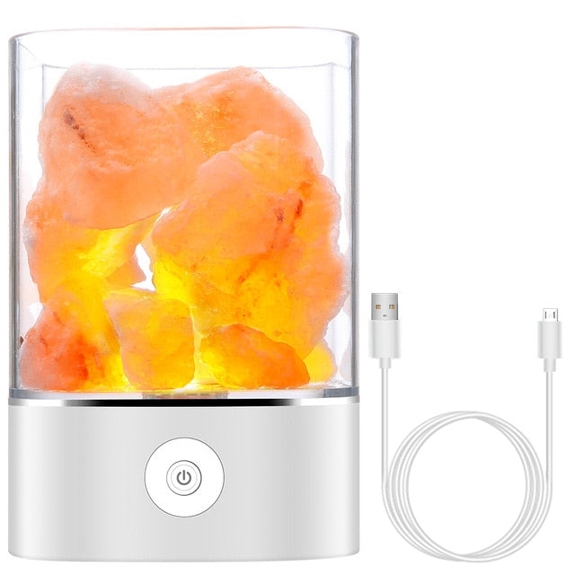 Hjemix | Himalaya Salt Skrivebordslampe & Luftrenser Hvit