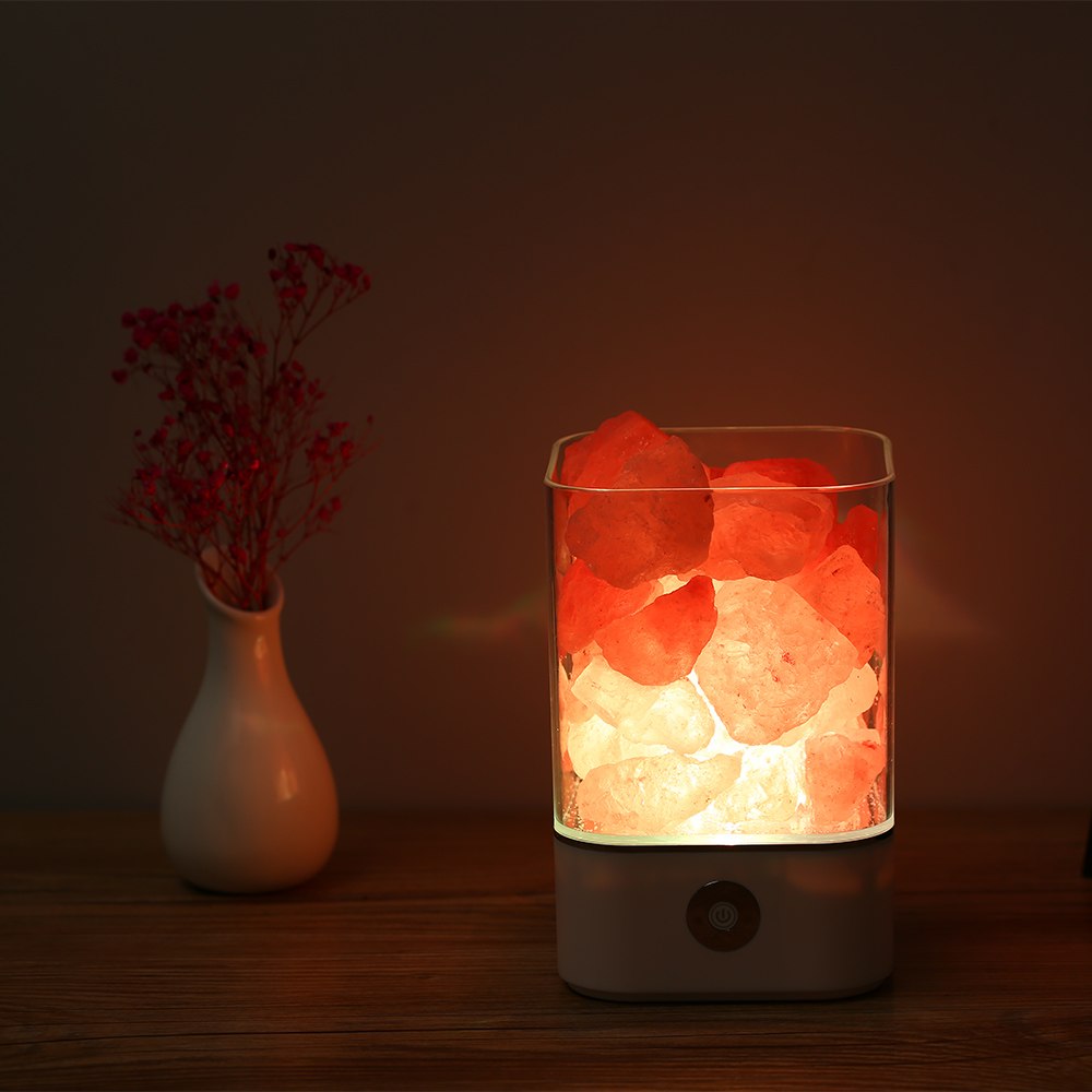 Hjemix | Himalaya Salt Skrivebordslampe & Luftrenser Hvit
