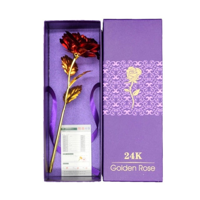 Hjemix | 24k gullbelagt rose | Inkludert sertifikat og luksuriøs gaveeske
