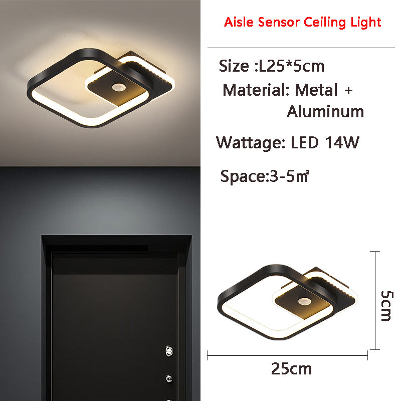 Hjemix | MotionGlide PIR Bevegelsessensor LED Taklampe | Smart Belysning | Energisparende | Perfekt for Gang & Bad