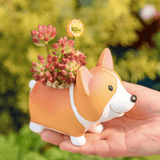 Hjemix | Harpiks Corgi Mini Blomsterkrukke