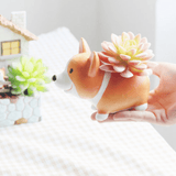 Hjemix | Harpiks Corgi Mini Blomsterkrukke