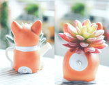 Hjemix | Harpiks Corgi Mini Blomsterkrukke