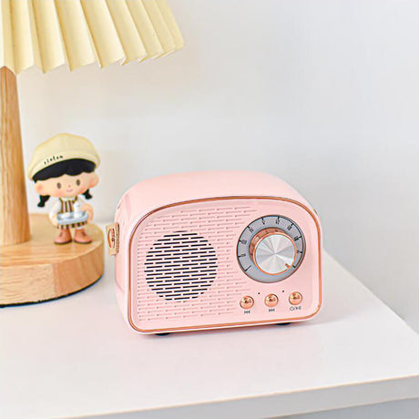 Norvo | Retro Rund Radio Bluetooth Høyttaler