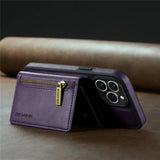 Hjemix | RFID iPhone Lommebok | Avtakbar Magnetisk Lær Bilmontering Støtsikkert Etui