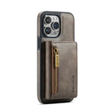 Hjemix | RFID iPhone Lommebok | Avtakbar Magnetisk Lær Bilmontering Støtsikkert Etui