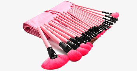 Hjemix | 24-delt Pink Glory Penselssett med gratis etui