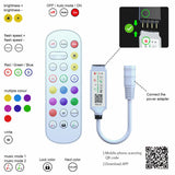 Hjemix | LED Lyslist, 30 m, 15 m, Musikk Synkronisering, Bluetooth, 5050, RGB Ambient Lys med Fjernkontroll