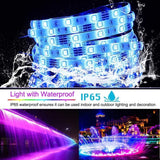 Hjemix | LED Lyslist, 30 m, 15 m, Musikk Synkronisering, Bluetooth, 5050, RGB Ambient Lys med Fjernkontroll