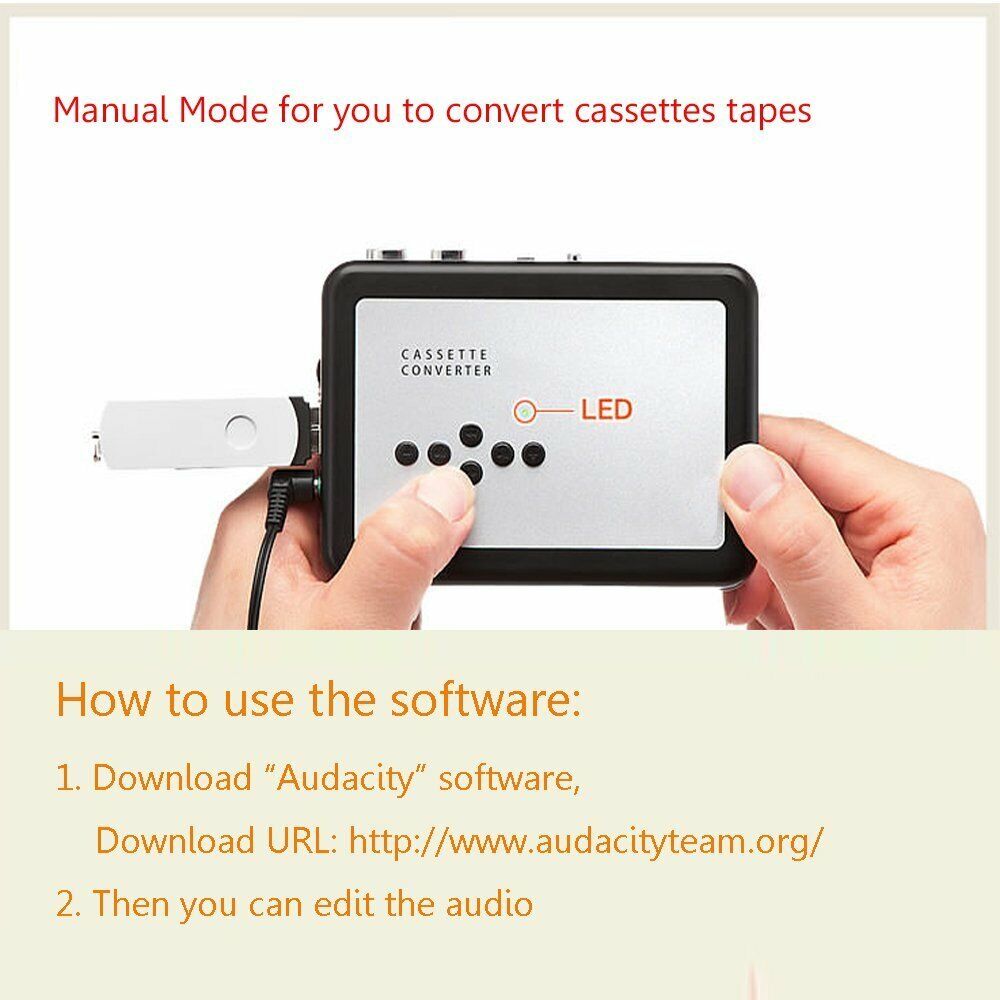 Hjemix | Kasset-til-MP3 format konverter - Lagre til USB minnepinne - Musikkspiller