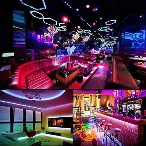 Hjemix | LED Lyslist, 30 m, 15 m, Musikk Synkronisering, Bluetooth, 5050, RGB Ambient Lys med Fjernkontroll