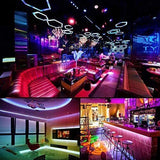 Hjemix | LED Lyslist, 30 m, 15 m, Musikk Synkronisering, Bluetooth, 5050, RGB Ambient Lys med Fjernkontroll