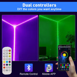 Hjemix | LED Lyslist, 30 m, 15 m, Musikk Synkronisering, Bluetooth, 5050, RGB Ambient Lys med Fjernkontroll